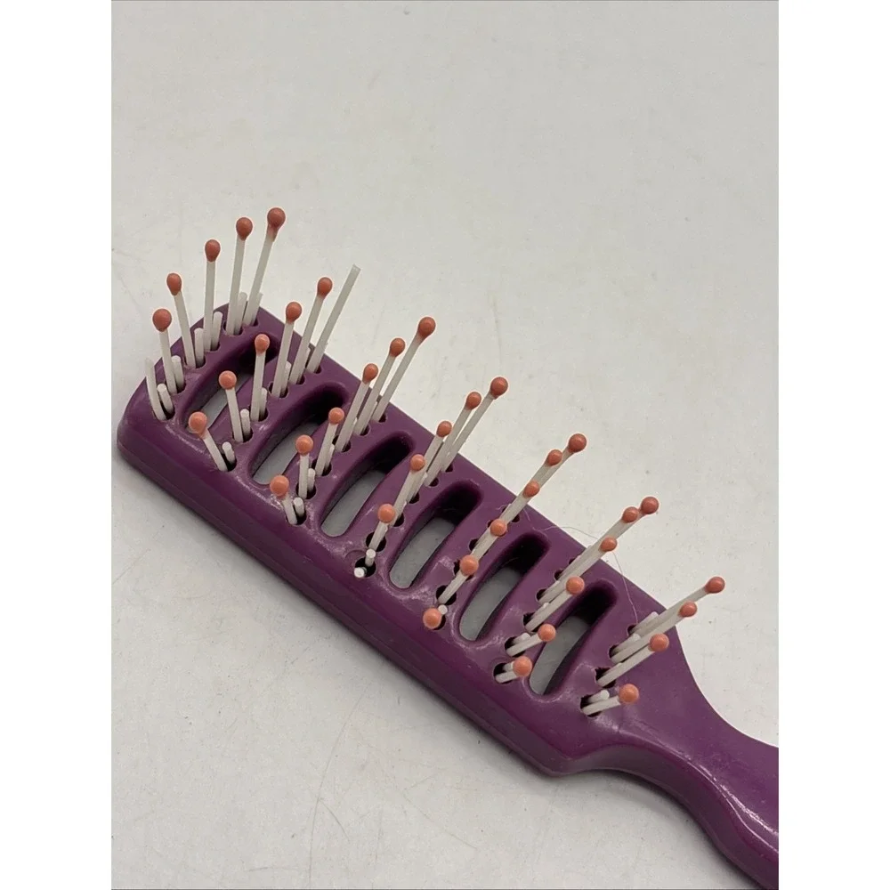 Vintage Goody Vented Styling & Finishing Brush PURPLE ball tip .USA Read